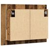 vidaXL Mobile Specchio LED Legno Antico 60x12x45 cm Legno Multistrato