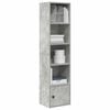 vidaXL Libreria Grigio Cemento 31x24x127 cm in Legno Multistrato