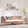 vidaXL Letto Giorno con testiera Marrone cerato Pino massello