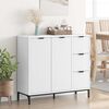vidaXL Credenza Bianco 89,5 x 33 x 82 cm Legno multistrato