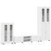 vidaXL Set mobile TV FLORIN 3 pz Bianco Legno ingegnerizzato