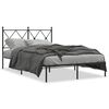 vidaXL Giroletto con Testiera in Metallo Nero 120x190 cm