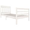 vidaXL Giroletto Bianco in Legno Massello 90x200 cm