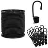 vidaXL Corde Bungee con Ganci 4 mm Nero PP e gomma
