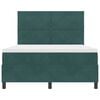vidaXL Letto a molle con materasso Verde Scuro 140 x 190 cm Velluto