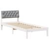 vidaXL Struttura del Letto Bianco e grigio chiaro 80 x 200 cm