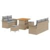 vidaXL Set Divano da Giardino 8 pz 7-Numero di posti