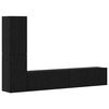 vidaXL Mobile TV da Parete 2 pz Rovere Nero Legno ingegnerizzato