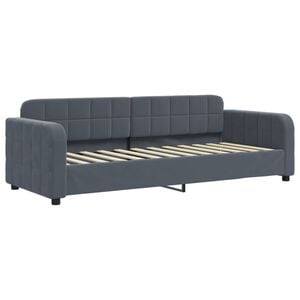 vidaXL Letto da Giorno Grigio Scuro 80x200 cm in Velluto