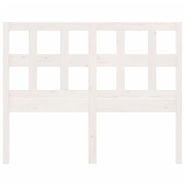 vidaXL Testiera per Letto Bianca 205,5x4x100 cm Legno Massello di Pino