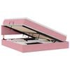 vidaXL Letto con Contenitore con testiera Rosa 160 x 200 cm Velluto