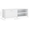 vidaXL Mobile Porta TV Bianco Lucido 120x34x37 cm in Legno Multistrato