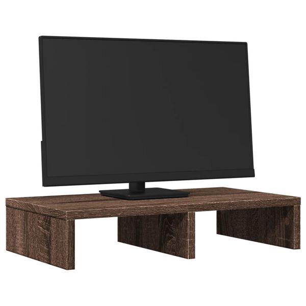 vidaXL Supporto per Monitor Rovere Marrone 50x27x10 cm in Truciolato