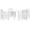 vidaXL Set da Pranzo per Giardino 5 pcs Bianco Polipropilene