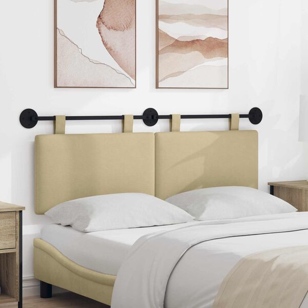 vidaXL Testata appesa Tinta unita Grigio Verde Chiaro 150 x 55 x 5 cm