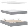 vidaXL Letto con contenitore e materasso Grigio chiaro 140 x 200 cm