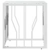 vidaXL Tavolino da Salotto Argento 50x50x50 cm in Acciaio Inox e Vetro