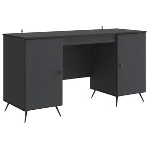 vidaXL Scrivania Nero 142,5 x 50 x 75 cm Legno ingegnerizzato