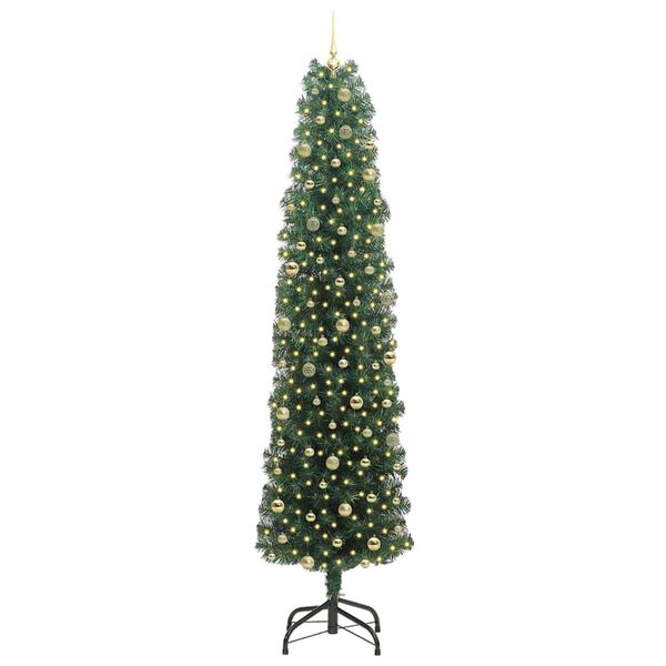 vidaXL Albero di Natale artificiale con 300 LED Verde 240 cm