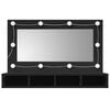 vidaXL Mobile a Specchio con LED Nero 90x31,5x62 cm