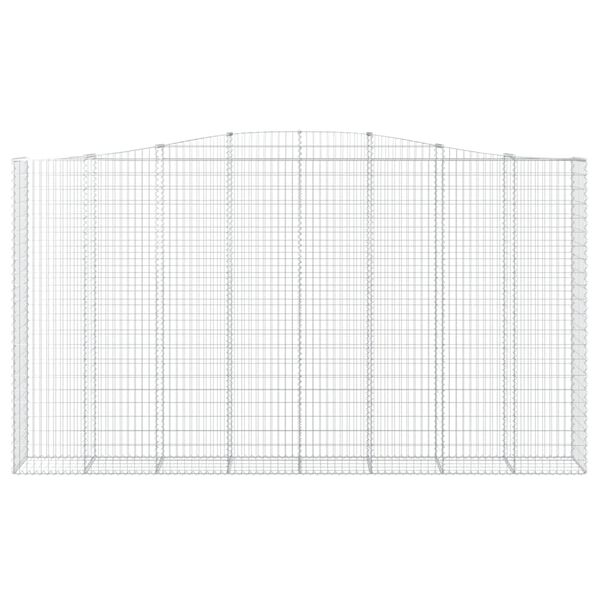 vidaXL Cesti Gabbioni ad Arco 10 pz 400x50x220/240 cm Ferro Zincato