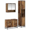 vidaXL Set di mobili per il bagno con cassetto 3 pcs Legno vecchio