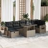 vidaXL Set Divano da Giardino 8 pz con Cuscini Grigio in Polyrattan