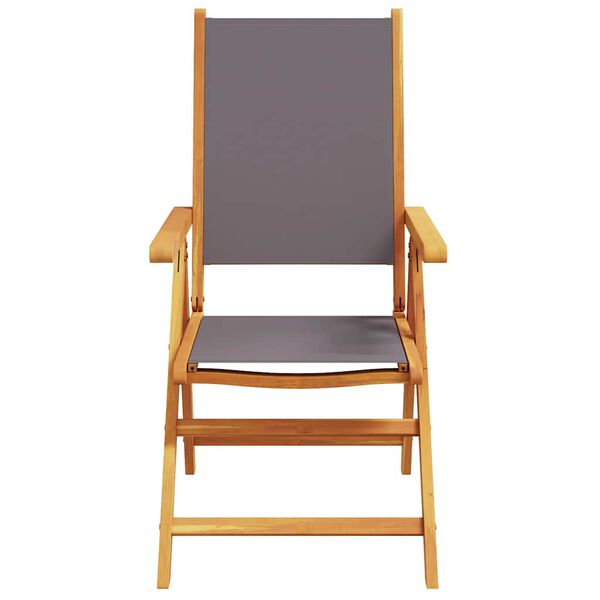 vidaXL Set Pranzo da Giardino 7 pz Antracite Tessuto e Legno Massello