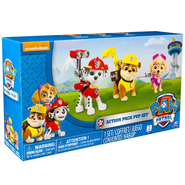 Paw Patrol Gioco Set di Personaggi Marshall/Skye/Rubble