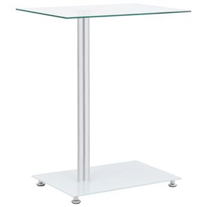 vidaXL Tavolino Laterale a U Trasparente 45x30x58cm in Vetro Temperato