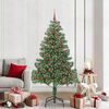 vidaXL Albero di Natale con 300 LED con supporto Verde 210 cm PVC