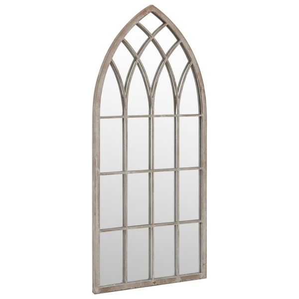 vidaXL Specchio da Giardino Sabbia 100x45 cm in Ferro per Uso Esterno