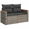 vidaXL Set Divani da Giardino 7pz con Cuscini Grigio Polyrattan Acacia