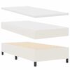 vidaXL Letto a molle Crema e Bianco 193 x 90 x 128 cm