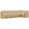 vidaXL Set di divani da esterno 6 pcs Bianco e Beige