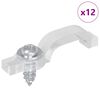 vidaXL Clip per Striscia LED 12 pcs Trasparente 23,8 x 7,3 x 4,3 mm
