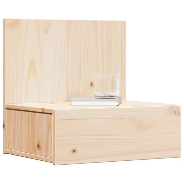 vidaXL Comodino Marrone 42 x 32,5 x 40 cm Legno di pino massello