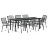 vidaXL Set da Pranzo per Giardino 9 pz Antracite