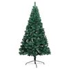 vidaXL Set Albero Natale Artificiale a Met&agrave; LED e Palline Verde 240cm