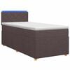 vidaXL Letto box spring con materasso Marrone Scuro 90 x 190 cm