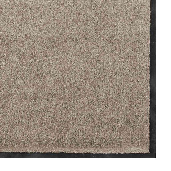 vidaXL Tappetino Beige e Nero 120 x 250 cm Polipropilene e vinile