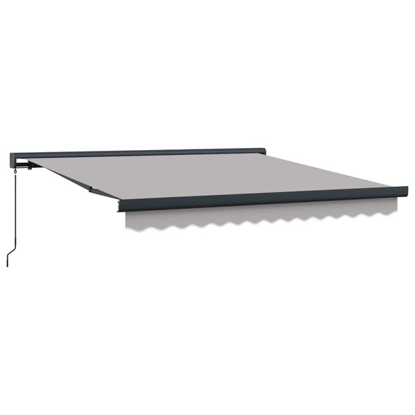 vidaXL Tenda Retrattile Grigio chiaro 350 x 250 cm Tessuto e Metallo