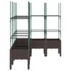 vidaXL Fioriera Giardino con Graticcio Marrone 160x120x142,5 cm in PP