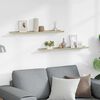 vidaXL Mensole da Parete 2 pz Bianco e Rovere Sonoma 80x9x3 cm