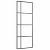 vidaXL Porta Scorrevole con Ferramenta Nera 76x205 cm in Vetro ESG