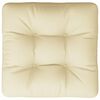 vidaXL Cuscino per Pallet Crema 58x58x10 cm in Tessuto