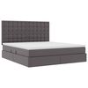 vidaXL Letto con Contenitore Grigio 160 x 200 cm Pelle Sintetica