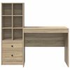 vidaXL Scrivania con cassetto 2 pcs Rovere Sonoma
