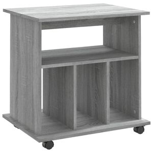 vidaXL Armadietto con Ruote Grigio Sonoma 60x45x60cm Legno Multistrato