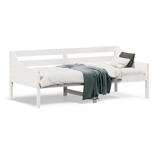 vidaXL Dormeuse senza Materasso Bianca 90x190 cm Legno Massello Pino